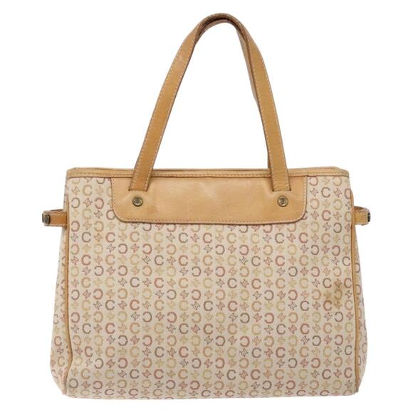 CELINE C Macadam Canvas Hand Bag Beige - Picture 2 of 13